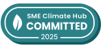 Image shows a badge indicating that Fios genomics is committed to the SME Climate Hub 2025